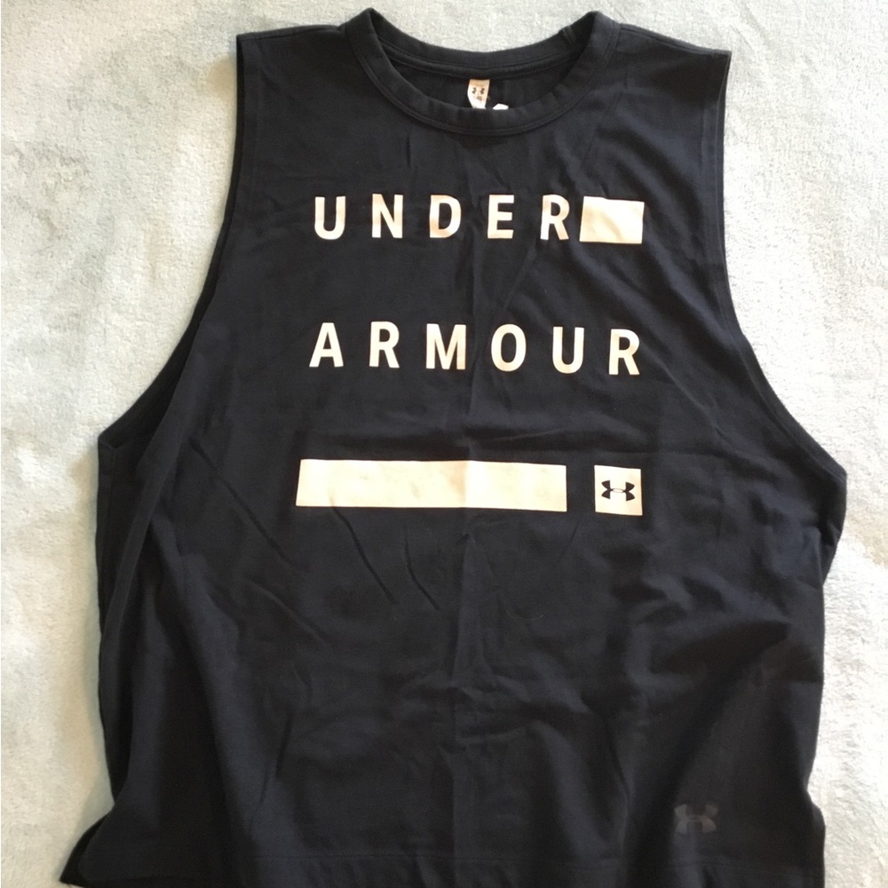 Under Armour, T-shirt, black, XL, sleeveless, stretchy